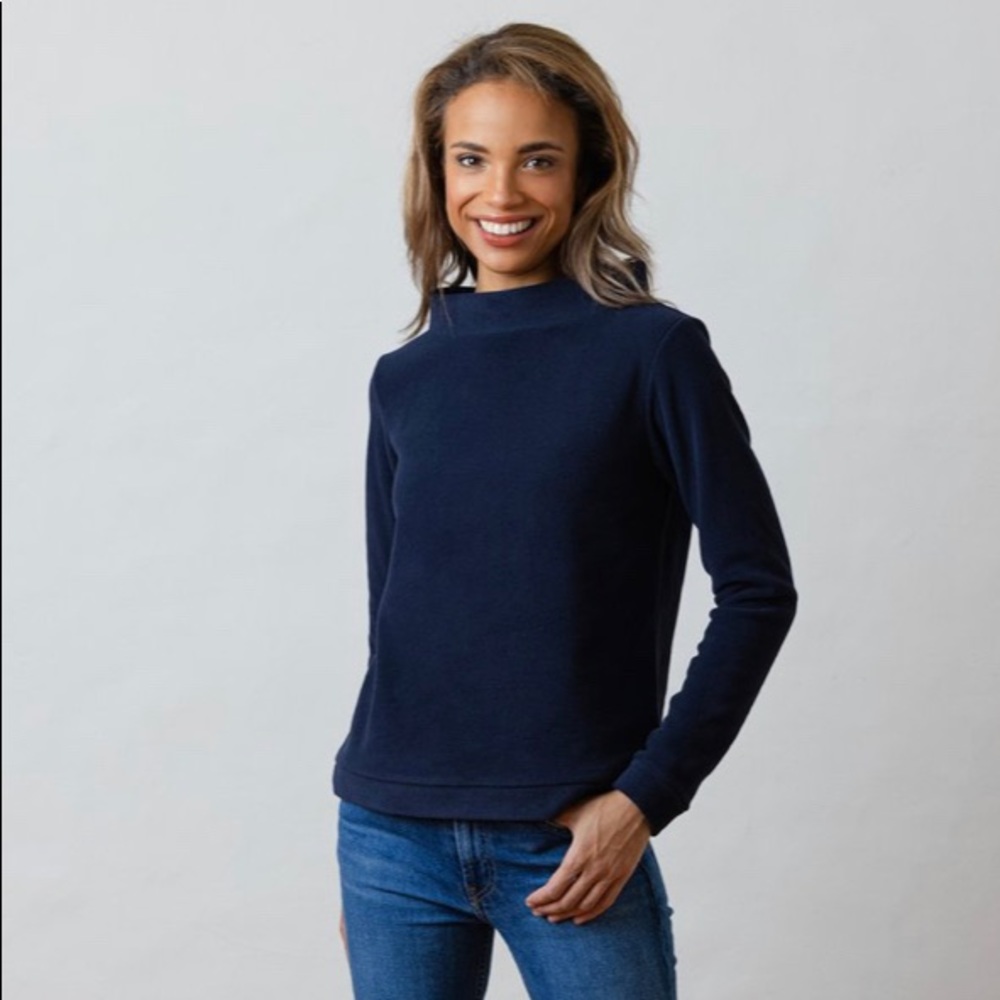 Dudley Stephen’s Brighton Boatneck - navy terry xs